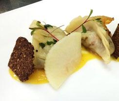 69 Pierożki z kiełbasą lisiecką na musie pomarańczowym z chipsem kawowym 120 Agata Kędzior, Maksymilian Smółka Zespół Szkół Gastronomicznych i Handlowych w Bielsku Białej 90 g mąki pszennej 60 g