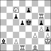 VII nagroda - nr 1659 - Sven TROMMLER (Niemcy) Cykliczna gra podwójnych gróźb w trzecim ruchu. Zamiany matów po 2 Sb6. 1.He1!~2.H:e2 ~ 3.Hc4#a/3.He4#b 2.Sb6 3.He5# 1 g:f3 2.Hh4~ 3.He4#b/3.