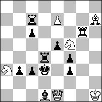 6 pochwała - nr 1642 - Eugene GAWRYLIW (Ukraina) & Leonid MAKARONEZ (Izrael) Pseudo le Grand, Ruchlis. 1.Hd5!~2.c5+ Wcc4/Wfc4 3.Sc1/Sd4# 1 Wcc4+ 2.Kb8~ 3.