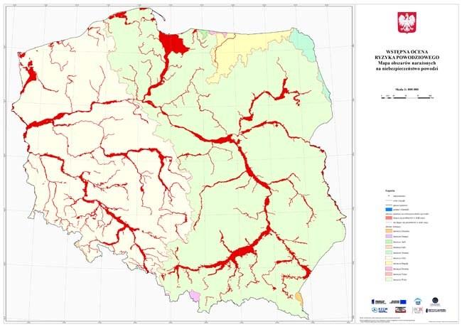 powodziowego. Obszary narażone na niebezpieczeństwo powodzi obejmują rzeki, dla których istnieje znaczące ryzyko powodziowe lub wystąpienie tego ryzyka jest prawdopodobne.