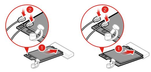 Rysunek 60. Instalowanie karty Wi-Fi i podłączanie anten Wi-Fi (typ 1 i typ 2) Rysunek 61. Instalowanie osłony karty Wi-Fi (typ 1 i typ 2) Rysunek 62.