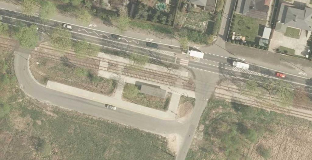 krańcówka awaryjna GRABOWA podczas przebudowy torów tramwajowych na ul. Lotniczej przy nowym Stadionie Miejskim, miedzy Leśnicą a przystankiem Grabowa na ul.
