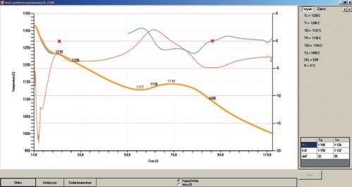 Screenshots of the professional program performance and the