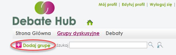 Tylko jedno pole w tym formularzu jest obowiązkowe; jest to nazwa grupy. Pozostałe pola są opcjonalne, ale np.