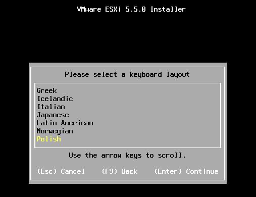 Wybrać ten, na którym ma zostać zainstalowany system
