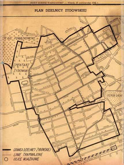 OBSZAR I GRANICE 2 października 1940 r. utworzono getto w Warszawie. Jego teren obejmował 307 ha powierzchni zabudowanej miasta, zlokalizowanych głównie w dawnej Dzielnicy Północnej.