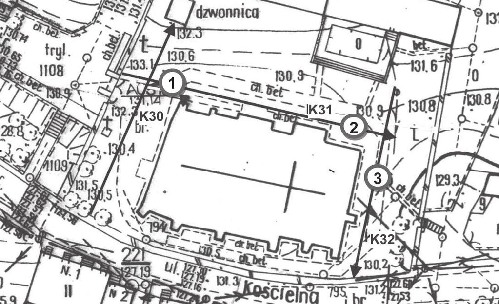 varia 6. Podsumowanie W ramach prac pomiarowych zrealizowano łącznie 32 profile wewnątrz kościoła oraz w jego najbliższym otoczeniu.