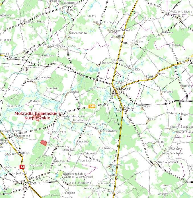 Na glebach mułowo-torfowych w południowej części rezerwatu wystepuje łęg jesionoolszowy, zaś pokłady torfowe porasta ols porzeczkowy.