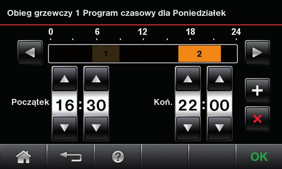 Informacje dotyczące obsługi Program czasowy (ciąg dalszy) 09.