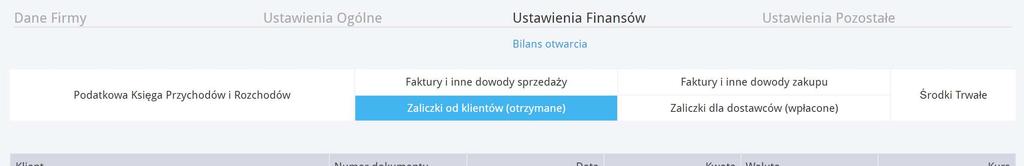 Data wprowadź datę wpłaty Kwota Kwota wpłaty, Waluta wybierz walutę faktury, jeśli nie ma jej na liście możesz ją dodać bezpośrednio z listy wyboru.