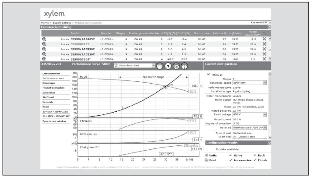 Dokumentacja DOKUMENTACJA I WYBÓR INNYCH PRODUKTÓW Xylect TM Szczegółowe informacje umożliwiają łatwy wybór optymalnej pompy spośród wielu podanych możliwości.