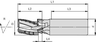 D d 7.5. FREZY TRZPIENIOWE CNC Wymiar Oznaczenie Z Materiał ostrza L/P Ident-No.