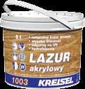 Elementy dekoracyjne do systemów ociepleń LAZUR Akrylowy 1003 Barwne wykończenie DESKI ELEWACYJNEJ Akrylowy lazur do wykończenia DESKI ELEWACYJNEJ oraz wypraw wykonanych w ROLTYNK-u 070 oraz Betonie