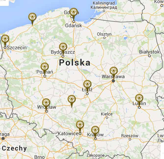 Gdzie jesteśmy? Ośrodek Konferencyjny Wieluniu ul. Wojska Polskiego 99 98-300 Wieluń Centrum Katowicach 3 Maja 24/7, 40-952 Katowice Centrum Koszalinie ul.