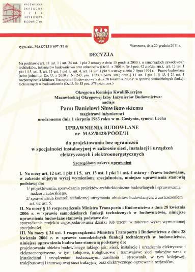 UPRAWNIENIA I
