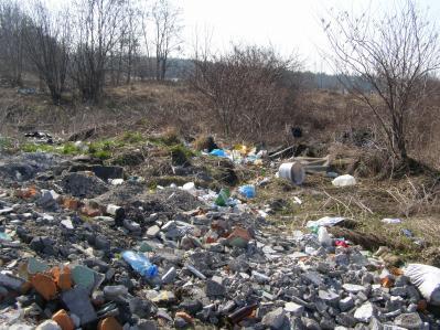 Od strony północnej znajdują się nieliczne zabudowania. Większa część terenu to zarastające odłogi.