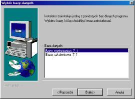 Instalacja upgrade programu do wersji 7.1 Instalacja na serwerze lub wersji jednostanowiskowej Program nalezy zainstalowacprzy pomocy Setup.exe żę cznie z bazę danych.