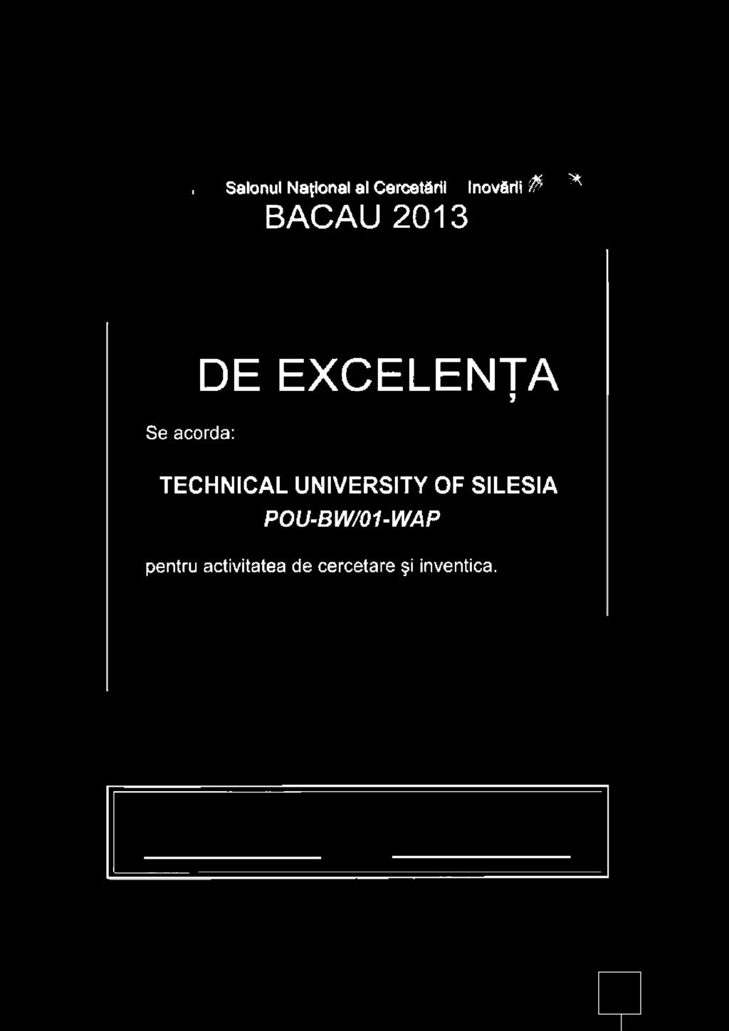 UNIVERSITY OF SILESIA P O U - B W / 0 1 - W A