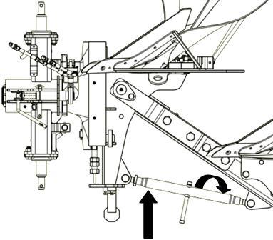 3.6.3 Śruby zderzaka (pochylenie maszyny) Przed przystąpieniem do regulacji nieznacznie obrócić pług aby główka