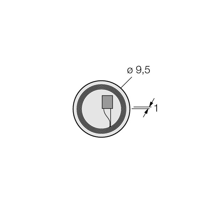 Data carrier Dimensions Type designation Read-write distance Transfer zone Minimum distance between two read-write heads Ident - no. Recommended (mm) length width offset [mm] TW-R7.