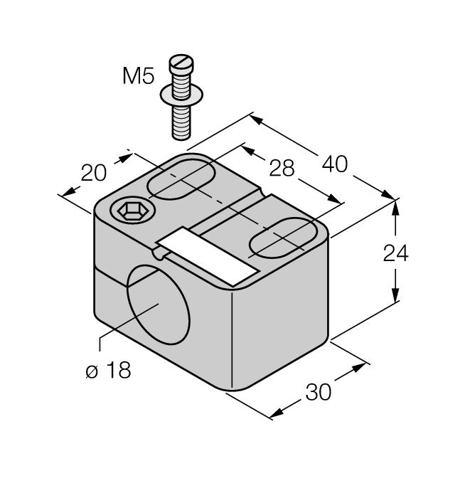 dla obudów cylindrycznych, gwintowanych; materiał: PA6 QM-18 6945102 element montażowy szybkiej instalacji z