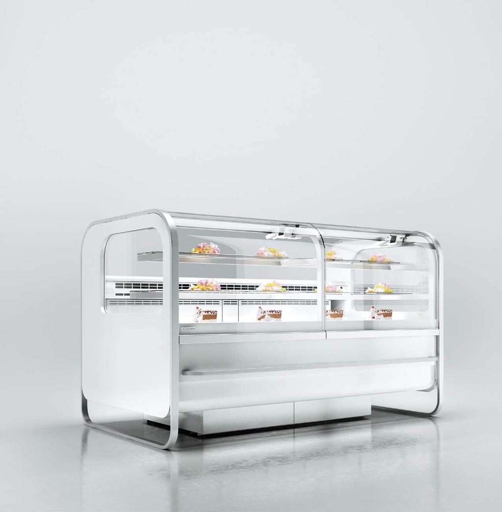 LCCT Catania P EN STANDARD FITTINGS USE DO UŻYTKU STORAGE PRZECHOWYWANIE integral condensing unit fan-assisted refrigeration single curved front glass,