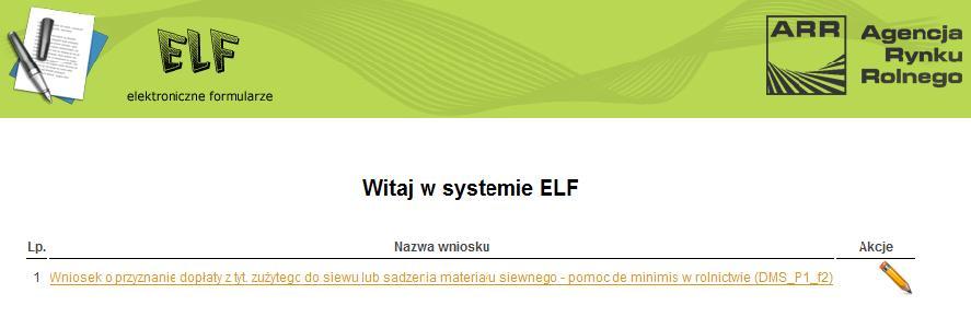 ELF - Instrukcja użytkownika Strona 4 z 9 Rysunek 1 Po wybraniu odpowiedniego