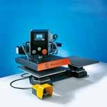 Budowa Prasa ręczna Prasa pneumatyczna Prasa ręczna Prasa pneumatyczna Napęd Brak Powierzchnia robocza 120 x 95 mm 140 x 140 mm 400x500 mm 400 x 500 mm Zakres temperatur ( C) 20-230 C 25-210 C 0-220