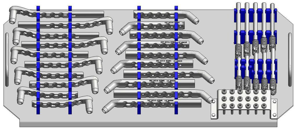 sterylizacyjna DHS/DCS sterilization tray *Paleta bez implantów / Tray without implants 510002