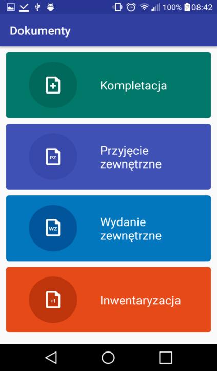 Konfiguracja), Przycisk Synchronizacja otwiera okno z przyciskami do synchronizacji poszczególnych komponentów, do tych elementów można również przejść poprzez przycisk na oknie głównym