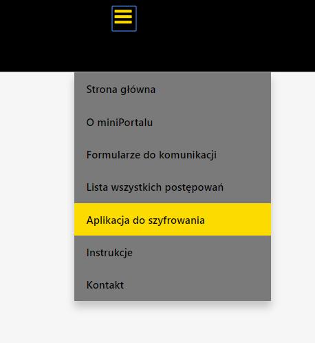 V. Aplikacja do szyfrowania i deszyfrowania ofert Aplikacja służy do szyfrowania i deszyfrowania ofert składanych przez wykonawców w