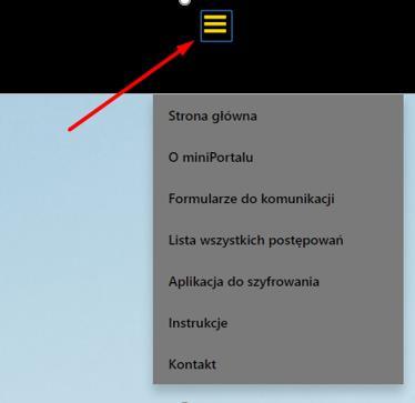 Z tego miejsca użytkownik będzie miał dostęp do części przeznaczonej dla Zamawiających oraz dla Wykonawców.