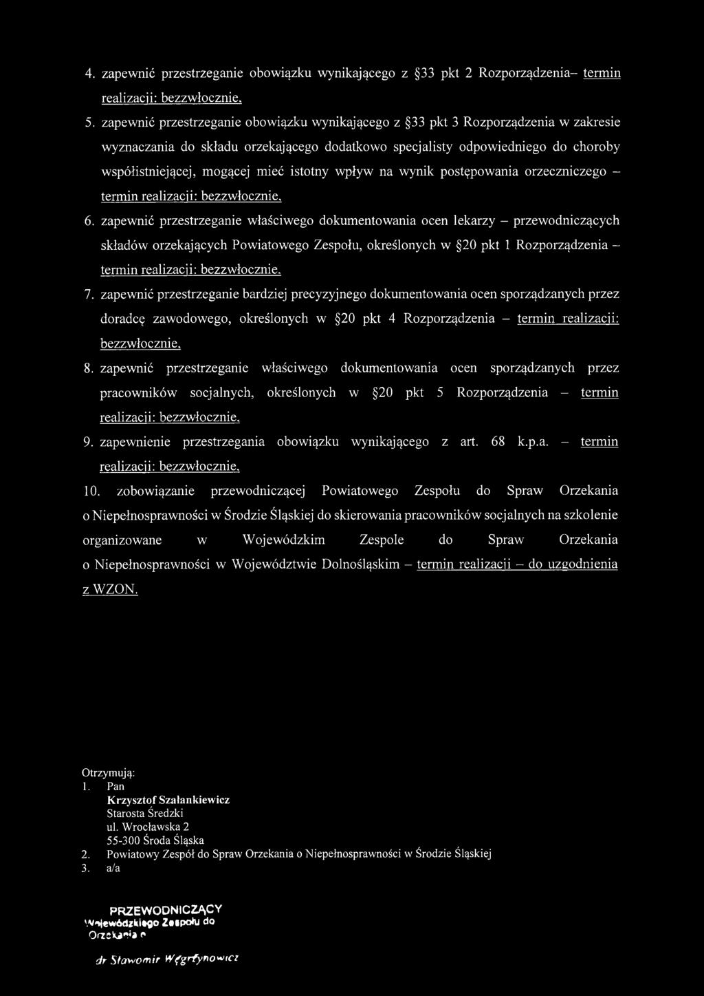istotny wpływ na wynik postępowania orzeczniczego - termin 6.