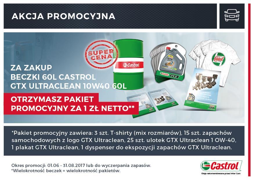 GTX ULTRACLEAN 10W40 60L Za zakup oleju Castrol GTX ULTRACLEAN 10W40 60L, w