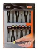 NOWE OPAKOWANIE Wybór właściwego kodu barwnego/kolorowe oznaczenie BE-9883 Wkrętaki ERGO Pozidriv + Torx Kod Produktu Sztuk Opis promocyjna Cena kat. PLN* Cena prom.