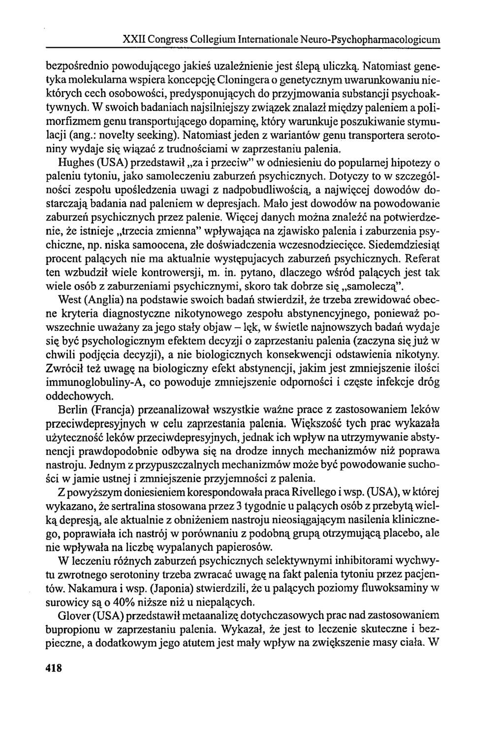 bezpośrednio powodującego jakieś uzależnienie jest ślepą uliczką.