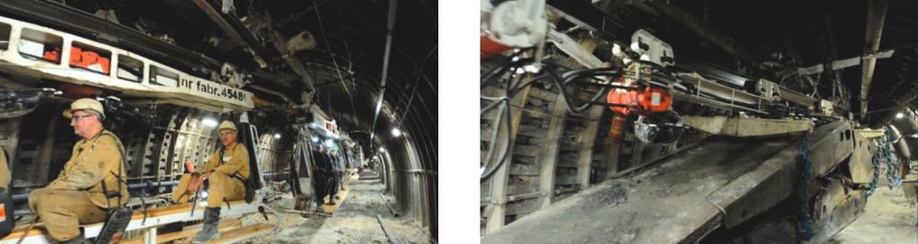 Rozwój transportu podziemnego wykorzystującego kolejki podwieszone 111 a) b) Rys. 8.