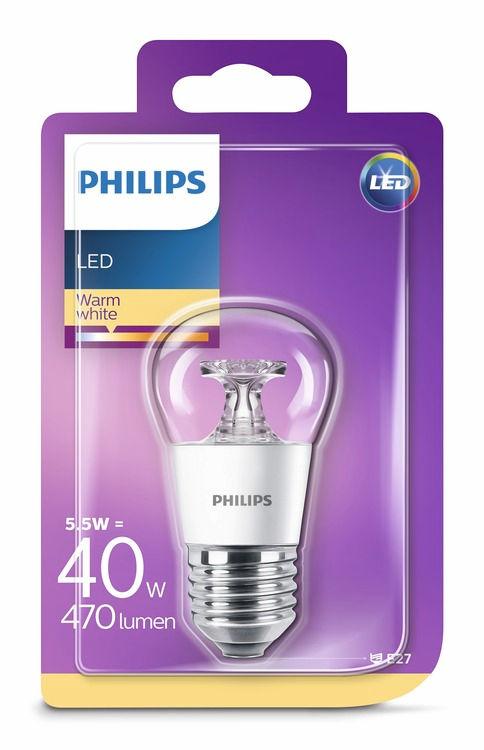 PHILIPS LED Kulka 5,5 W (40 W) E27 Ciepła biel Bez możliwości przyciemniania Wprowadź odrobinę cudownego blasku do swojego domu