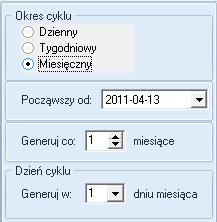 Kalendarz miesięczny Należy podać datę, od której rozpocznie się