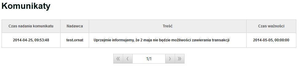 Rysunek 0-16 Lista komunikatów technicznych 3.