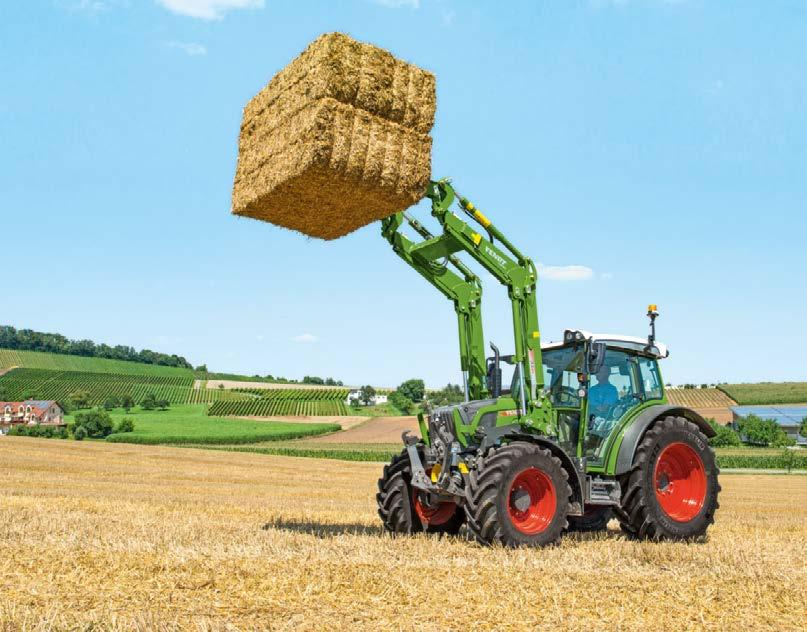 FENDT CARGOPROFI Delikatniejsza i wydajniejsza obsługa materiału. Okno przednie otwiera się do końca, nawet przy całkowicie wysuniętym ramieniu.