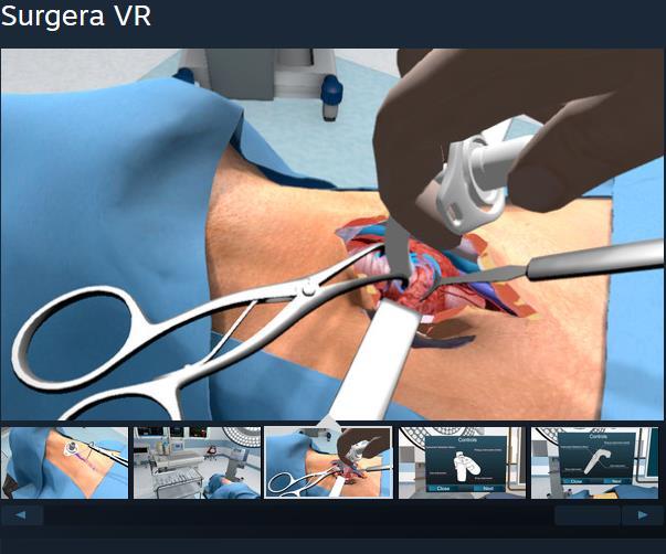 SURGERA - wirtualna rzeczywistość (VR) Rzeczywistość wirtualna pozwala odwzorować model ciała ludzkiego, na którym lekarz może przeprowadzać