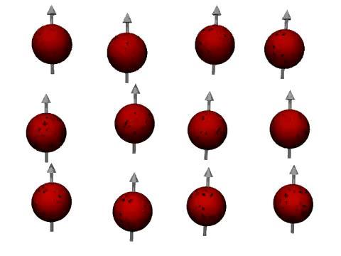 wzbudzenie (excitation): jądra wodoru pochłaniają energię impulsu elektromagnetycznego RF, wywołującego dodatkowe pole magnetyczne B 1, a następnie przechodzą w stan podwyższonej energii, reemitując