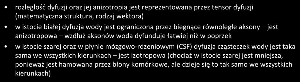 wektora) w istocie białej dyfuzja wody jest