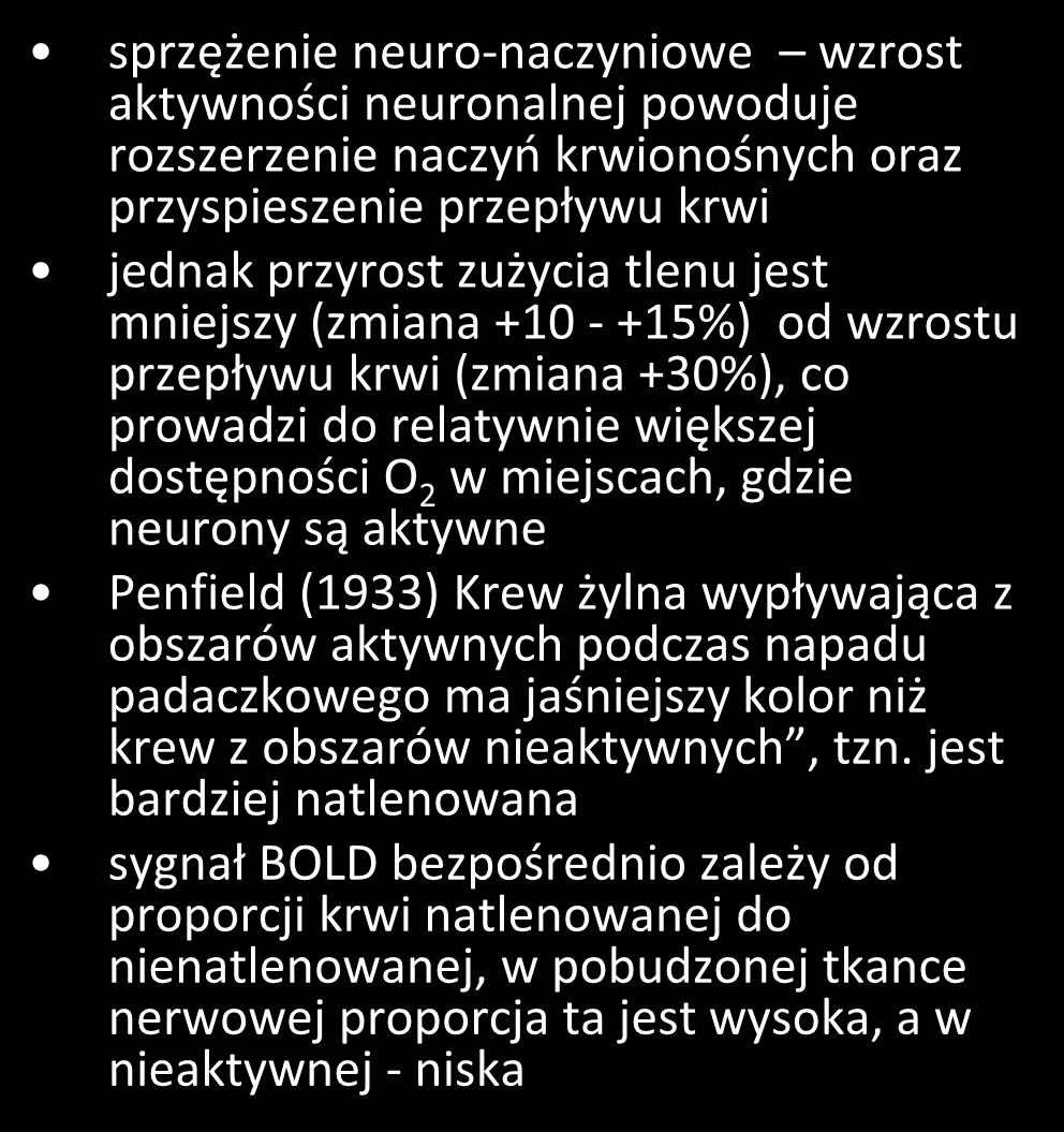Paradoksalna dostępność tlenu sprzężenie neuro-naczyniowe wzrost aktywności neuronalnej powoduje