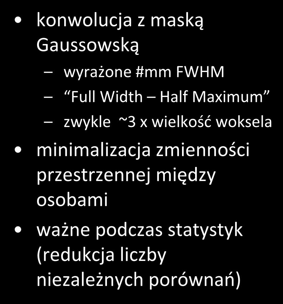 Wygładzanie przestrzenne konwolucja z maską Gaussowską