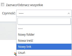 Moduł Baza Wiedzy Rysunek 7 Czynność dodawania nowego linku Zostanie wyświetlony formularz umożliwiający zdefiniowanie nowego linku w Bazie Wiedzy.