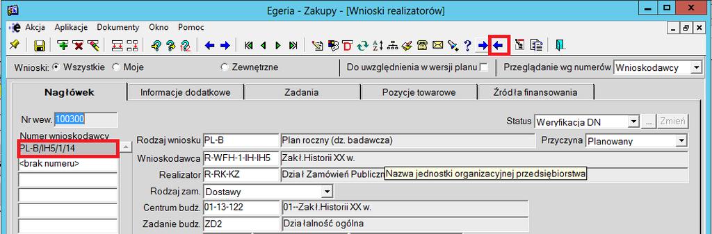 Pojawi się okno z potwierdzeniem zmiany statusu, które zamykamy przyciskiem [Zamknij]. Przycisk [Zapisz] służy do zapisania treści komunikatu do pliku tekstowego.