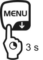 Albo zliczać kolejne części. albo Zostanie wywołany punkt menu w celu zmiany zapamiętanej wartości referencyjnej, zostanie wyświetlona aktualnie ustawiona liczba sztuk referencyjnych. + patrz rozdz.