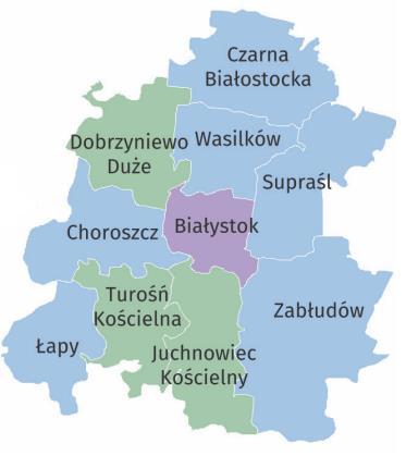 4. Wyniki przeprowadzonych analiz 4.1. Analiza stanu obecnego 4.1.1.Miasto Białystok Miasto Białystok to miasto na prawach powiatu, usytuowane w województwie podlaskim.